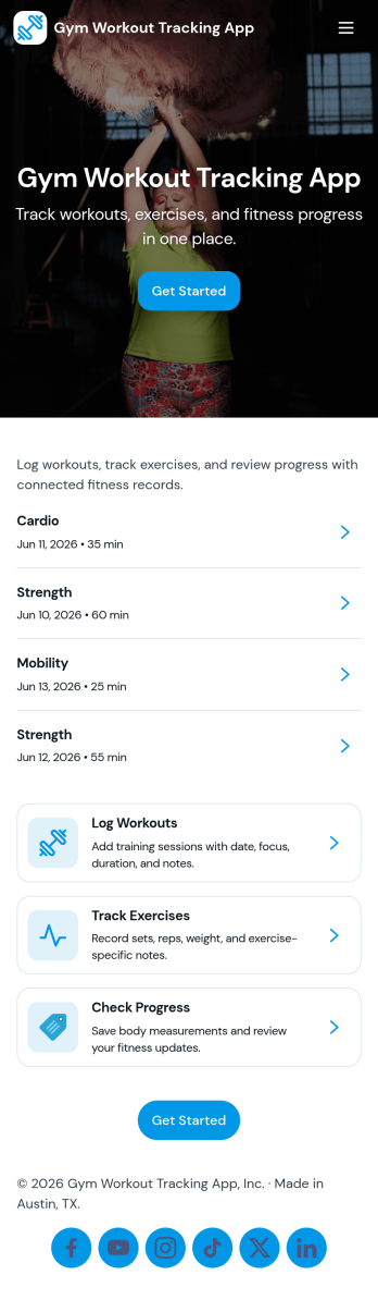 Gym Workout Tracking App Template