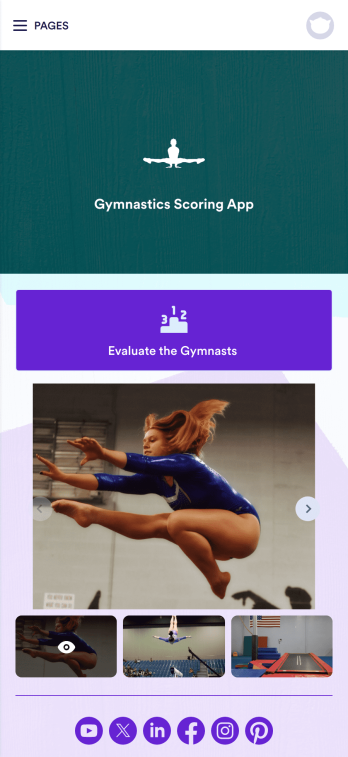 Gymnastics Scoring App Template
