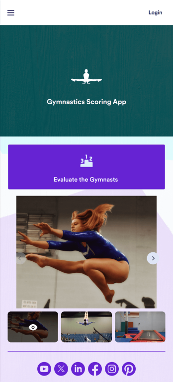 Gymnastics Scoring App Template