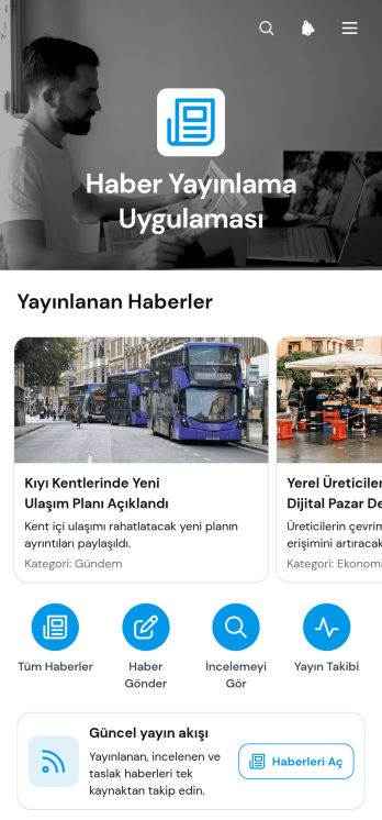 Haber Yayınlama Uygulama Șablonu