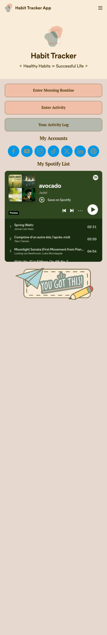 Habit Tracker App Template