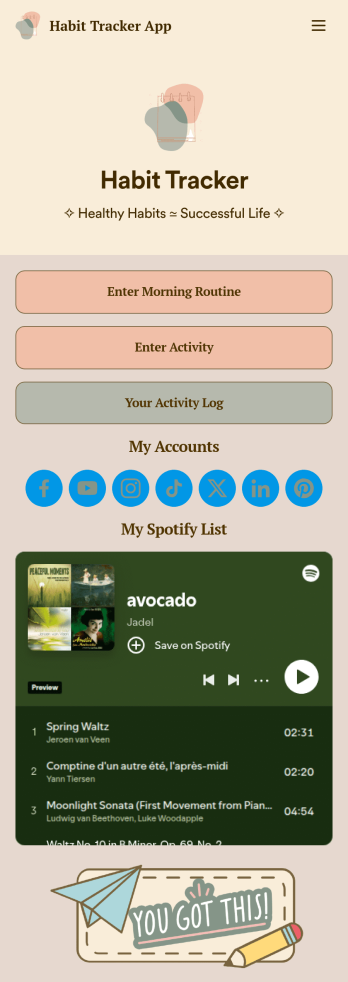 Habit Tracker App Template