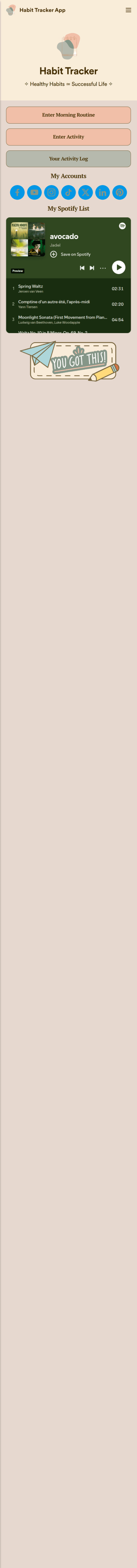 Habit Tracker App Template