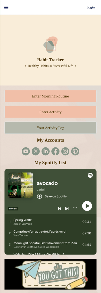 Habit Tracker App Template