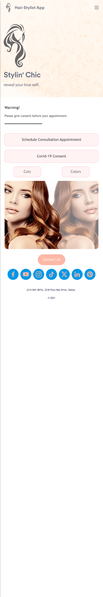 Hair Stylist App Template