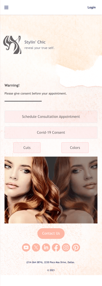 Hair Stylist App Template