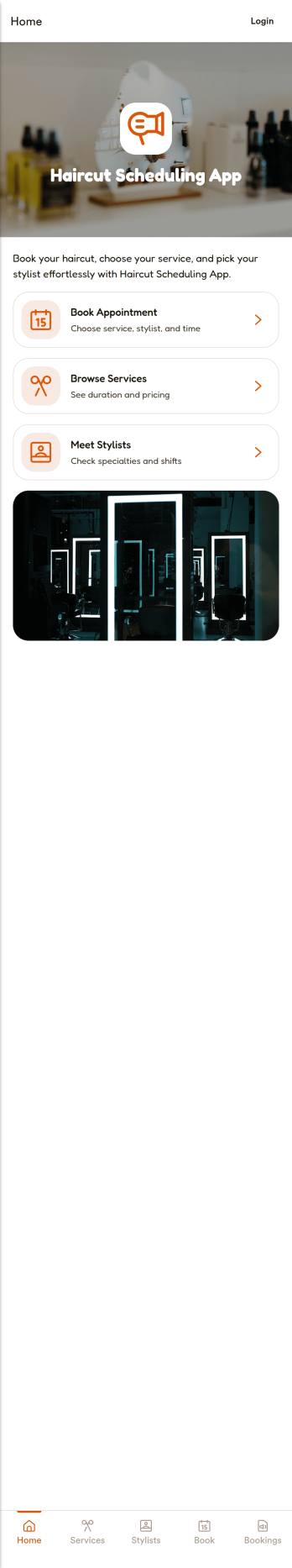 Haircut Scheduling App Template