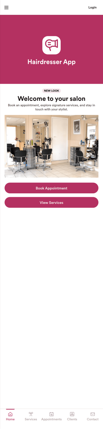 Hairdresser App Template