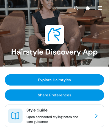 Hairstyle Discovery App Template