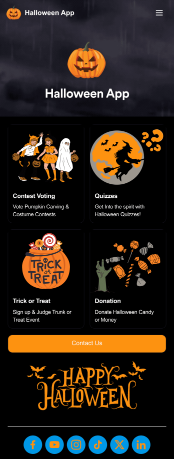 Halloween App Template