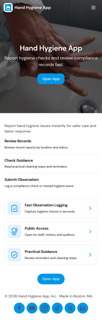Hand Hygiene App Template