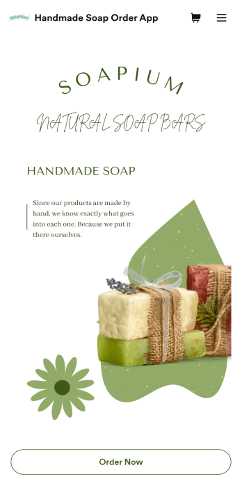 Handmade Soap Order App Template