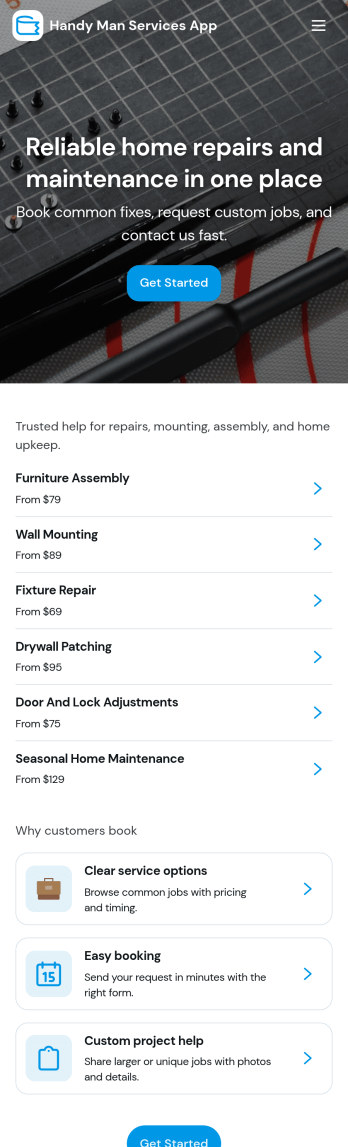 Handy Man Services App Template