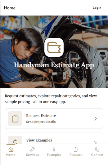 Handyman Estimate App Template