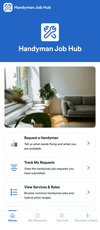 Handyman Job Hub App Template