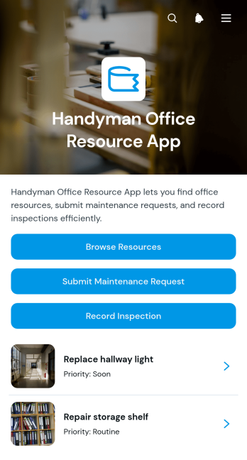 Handyman Office Resource App Template
