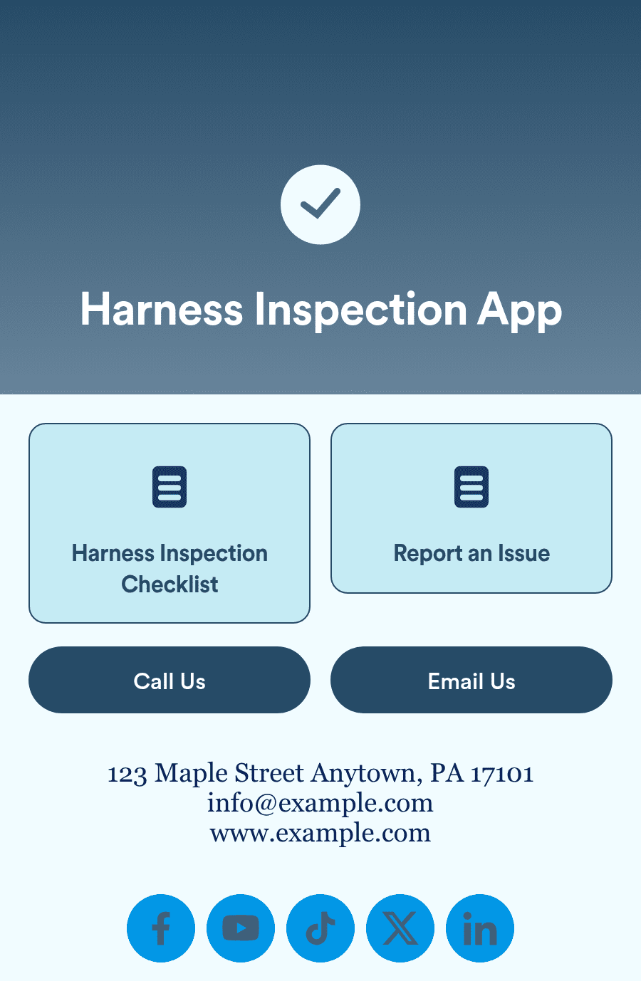 Harness Inspection App Template | Jotform