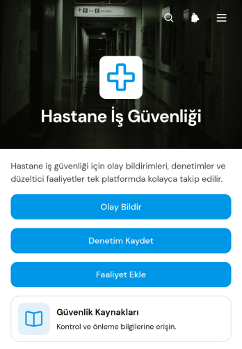Hastane İşyeri Güvenliği Uygulama Șablonu