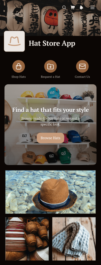 Hat Store App Template