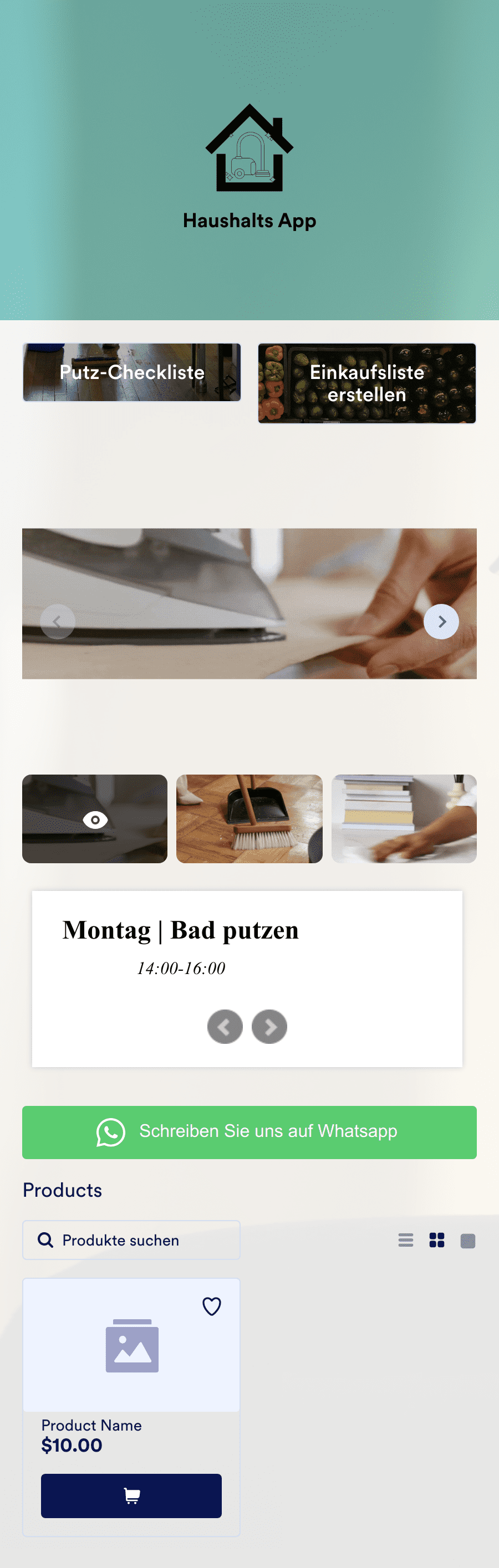 Haushalt App Vorlage Jotform