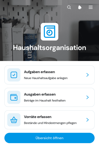 Haushaltsorganisations-App