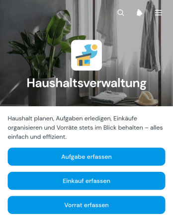 Haushaltsverwaltungs-App