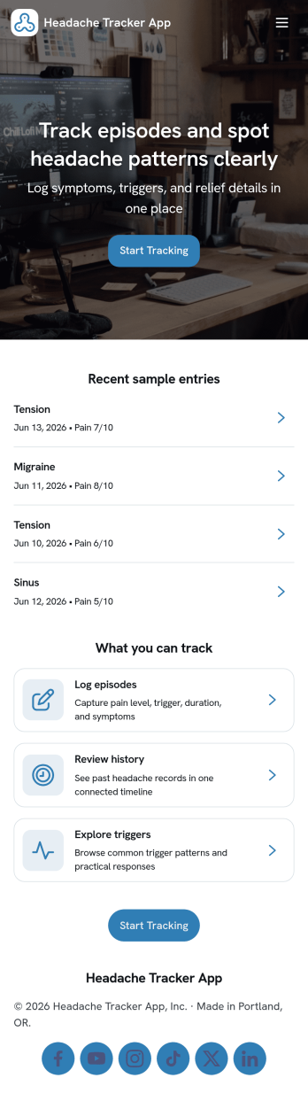 Headache Tracker App Template