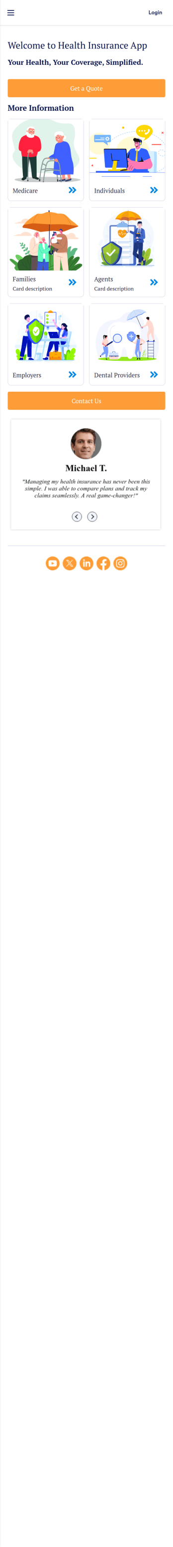 Health Insurance App Template