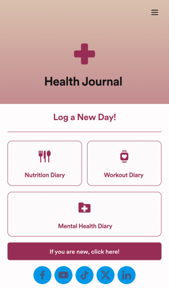 Health Journal App Template