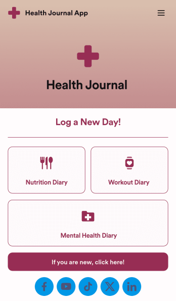 Health Journal App Template