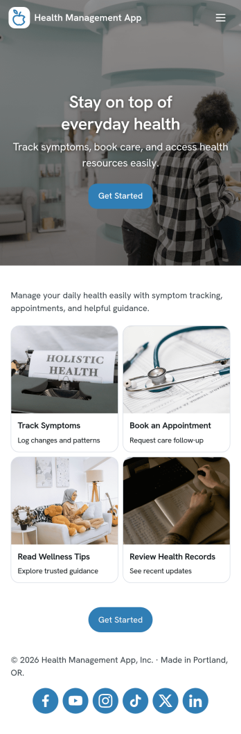 Health Management App Template