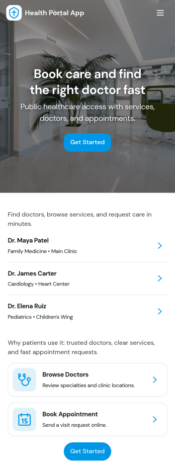 Health Portal App Template