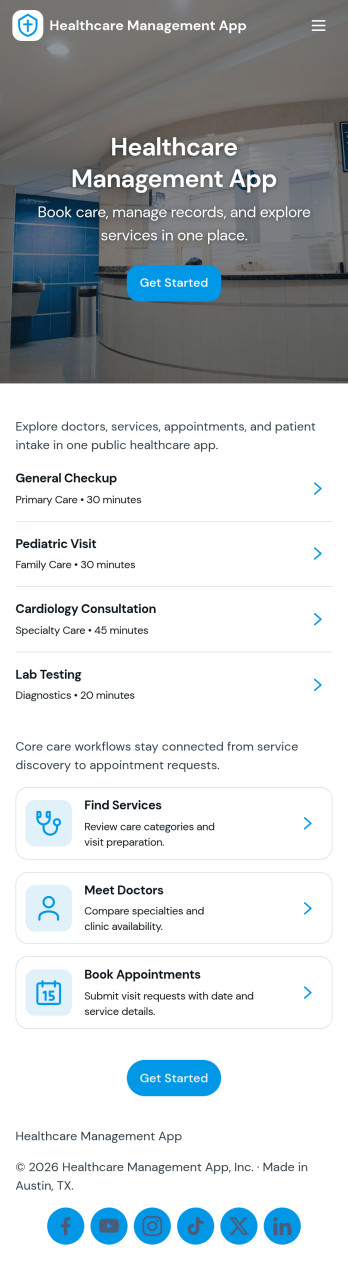 Healthcare Management App Template
