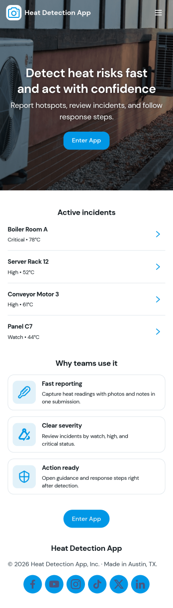 Heat Detection App Template