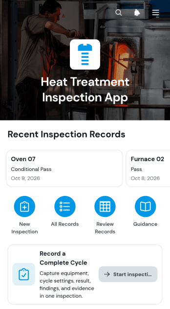 Heat Treatment Inspection App Template