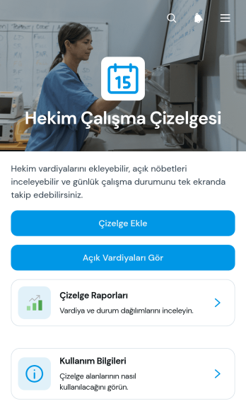 Hekim Çalışma Çizelgesi Uygulama Șablonu