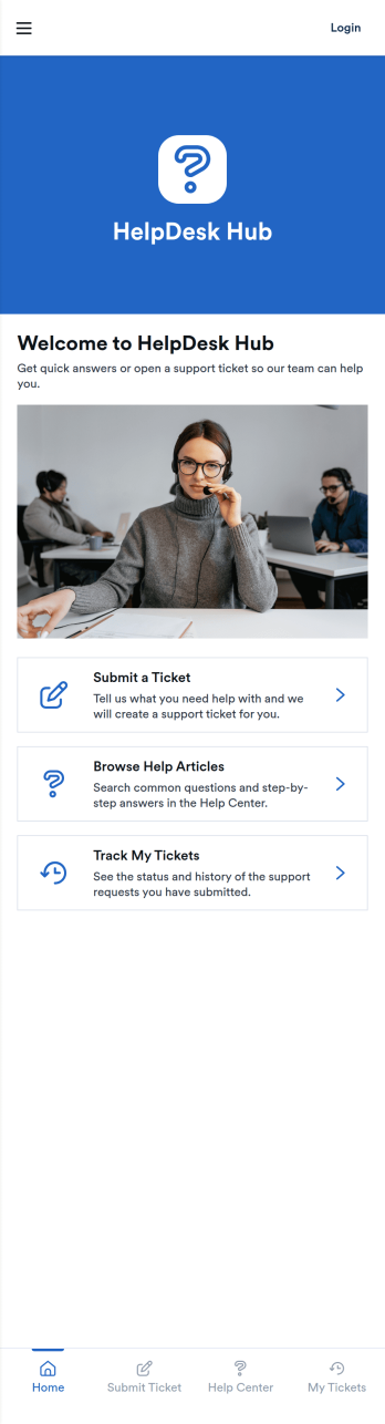 HelpDesk Hub App Template
