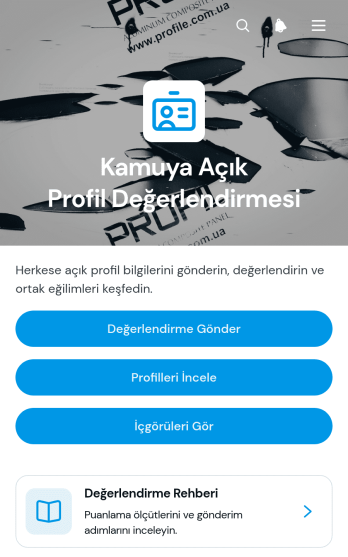 Herkese Açık Profil Değerlendirme Uygulama Șablonu