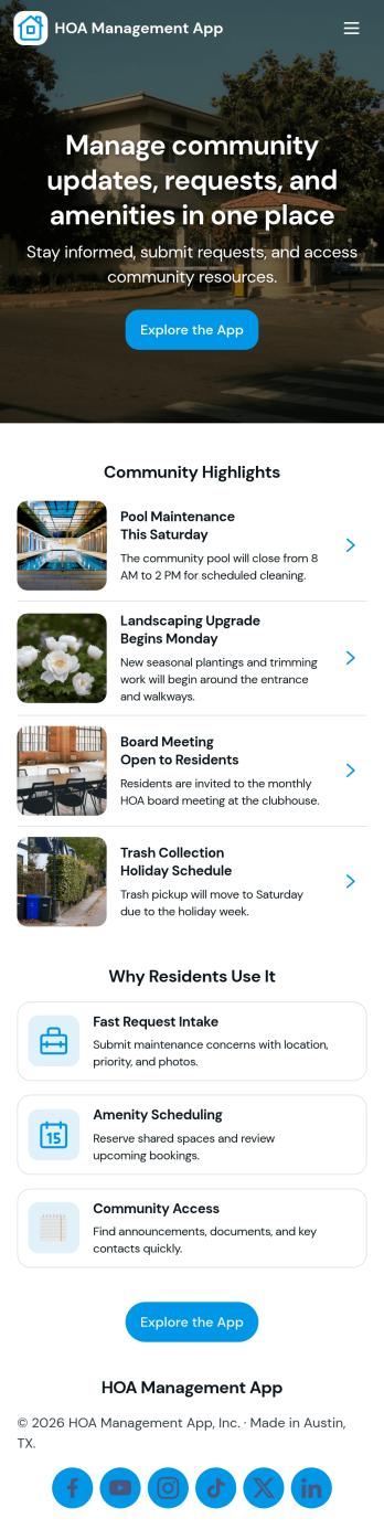 Hoa Management App Template