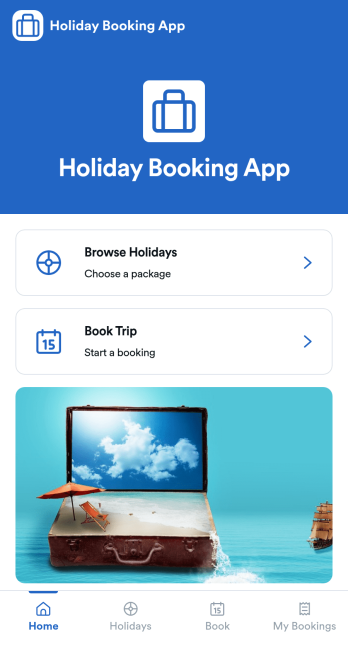 Holiday Booking App Template