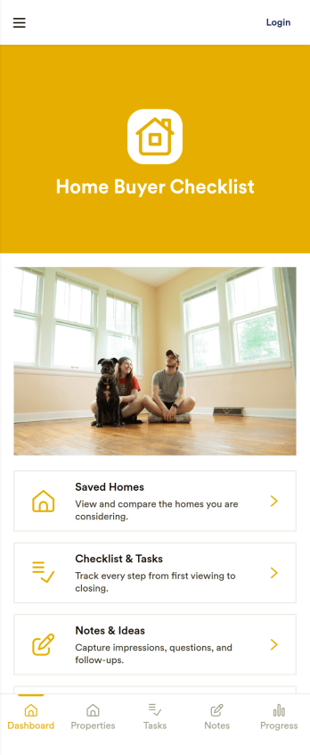 Home Buyer Checklist App Template