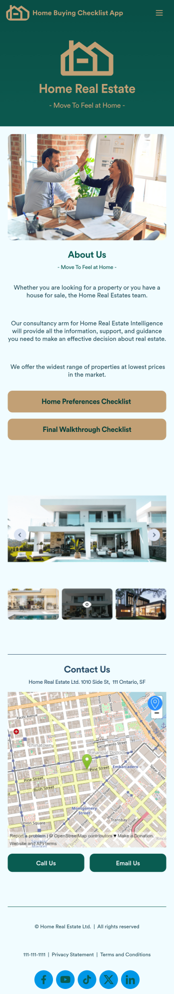 Home Buying Checklist App Template
