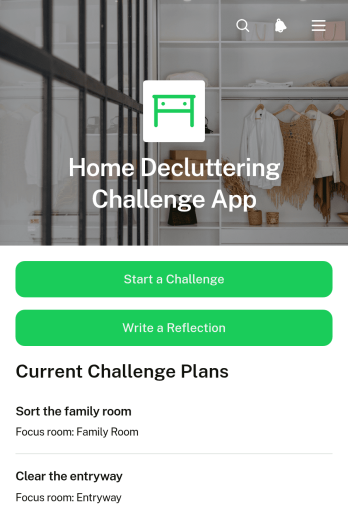Home Decluttering Challenge App Template