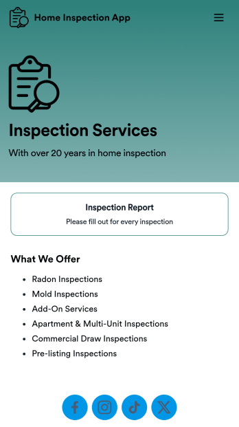 Home Inspection App Template