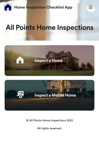 Home Inspection Checklist App Template