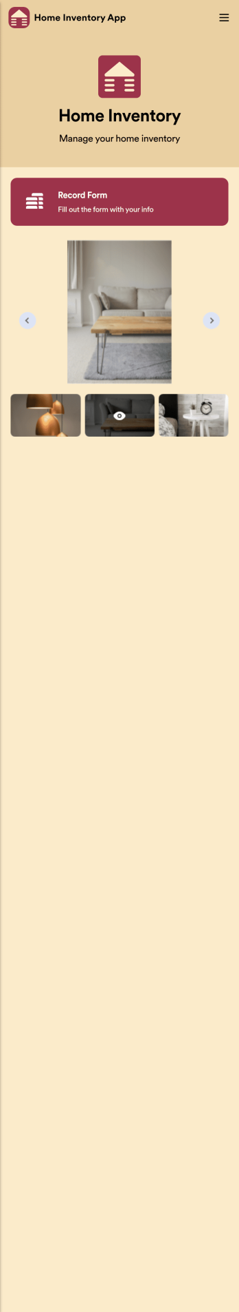 Home Inventory App Template