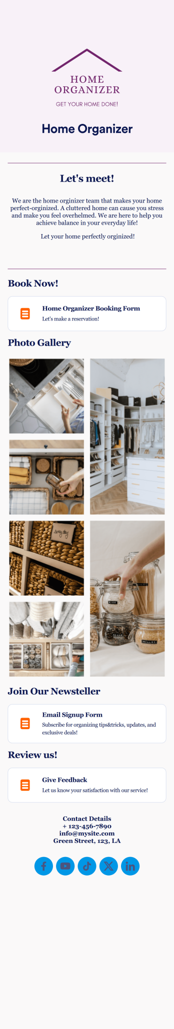 Home Organizer App Template