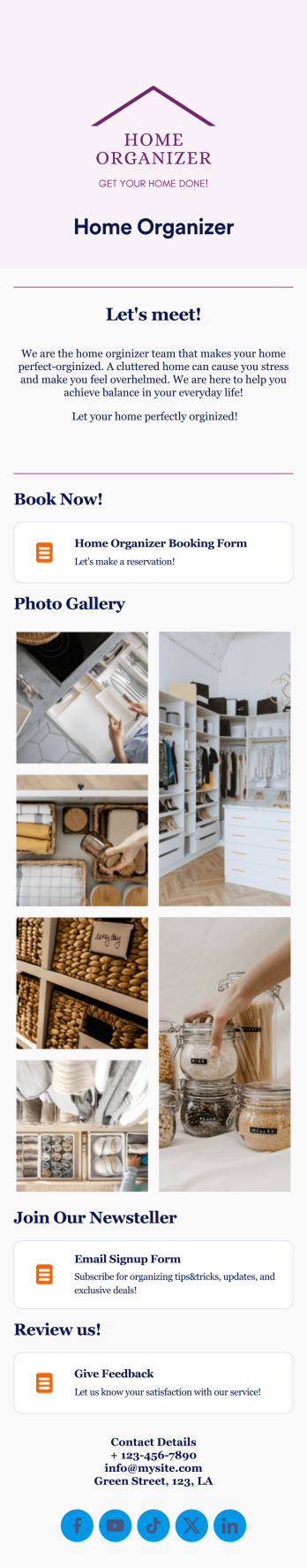 Home Organizer App Template