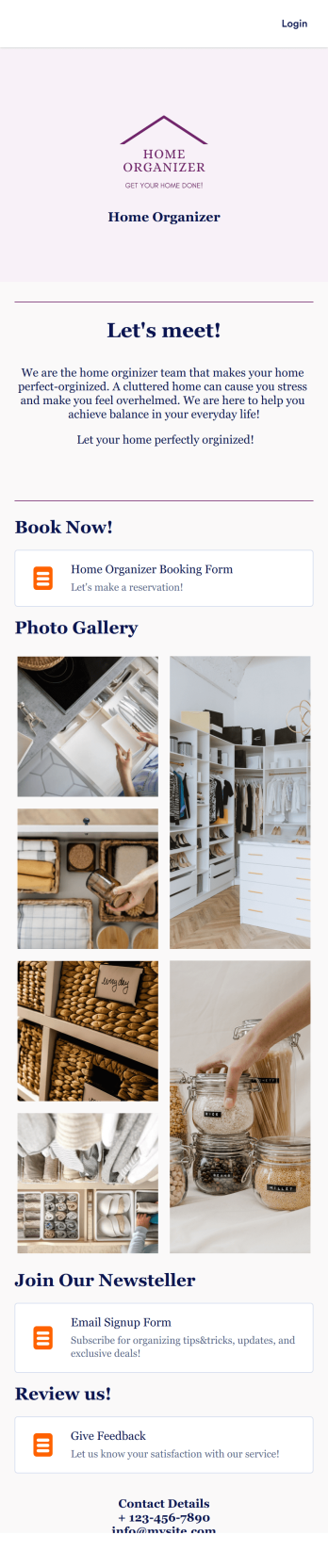 Home Organizer App Template