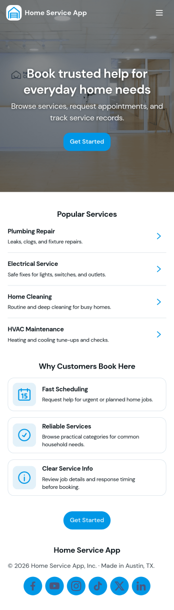 Home Service App Template